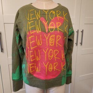 Snow Milk  "New York"  Graffiti Art Statement Sweatshirt